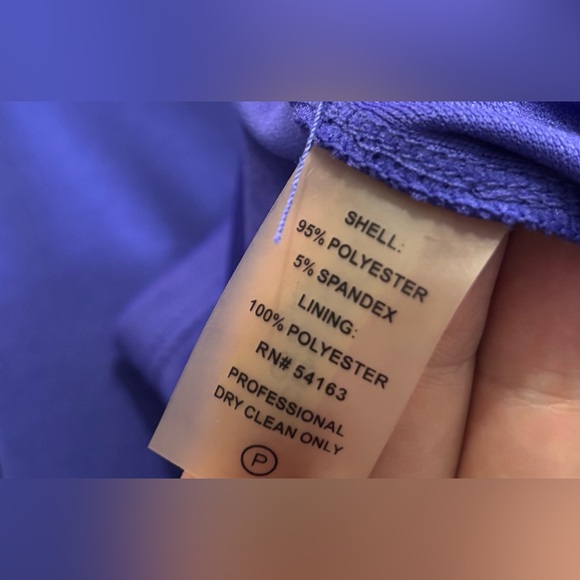 Calvin Klein V-neck Ruched Sexy Flattering Periwinkle Cocktail Party Dress 10P - Picture 9 of 11